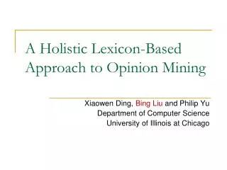 A Holistic Lexicon-Based Approach to Opinion Mining