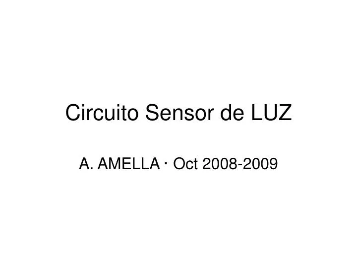 circuito sensor de luz