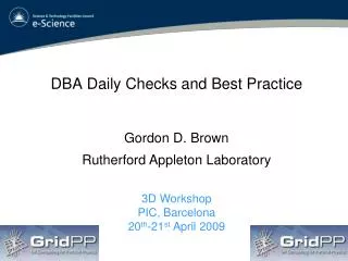 DBA Daily Checks and Best Practice