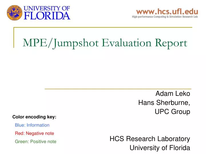 mpe jumpshot evaluation report
