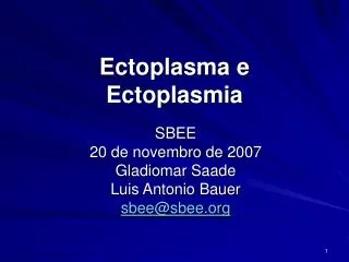 ectoplasma e ectoplasmia