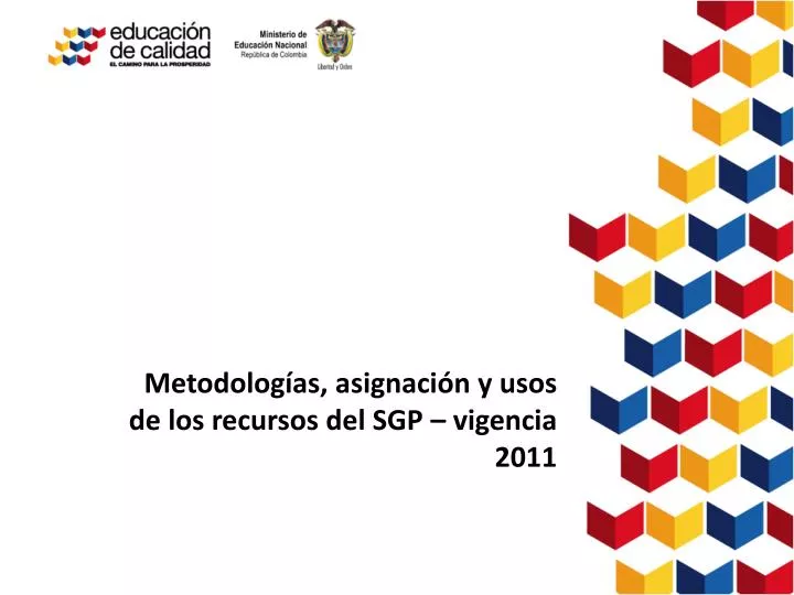 metodolog as a signaci n y usos de los recursos del sgp vigencia 2011