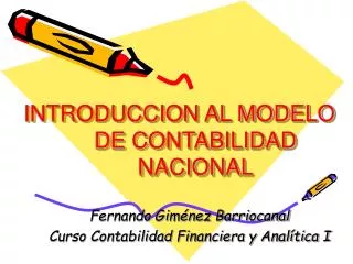 introduccion al modelo de contabilidad nacional