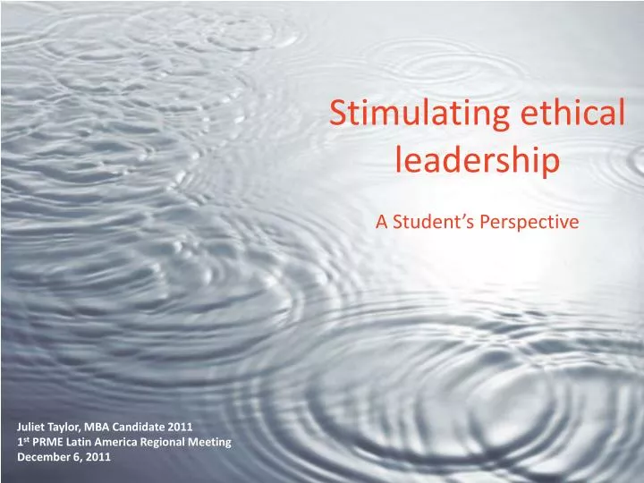 stimulating ethical leadership a student s perspective