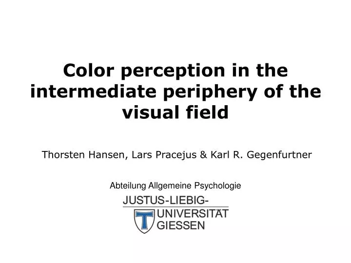 color perception in the intermediate periphery of the visual field