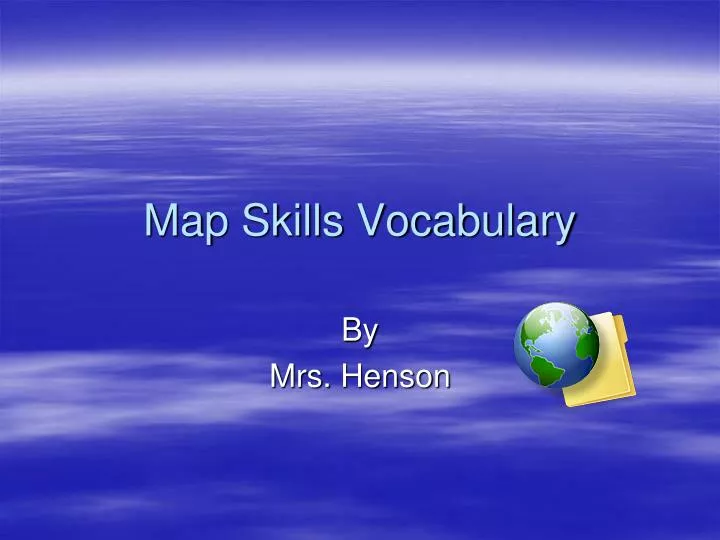 map skills vocabulary