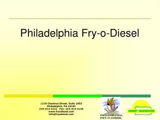 Philadelphia Fry-o-Diesel