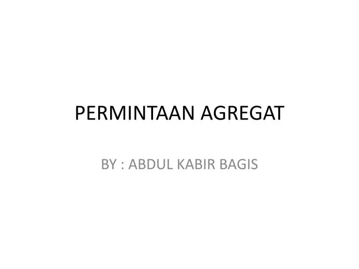 permintaan agregat