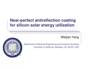 Near-perfect antireflection coating for silicon solar energy utilization