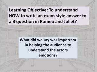 What did we say was important in helping the audience to understand the actors emotions?