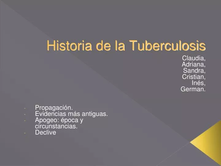 historia de la tuberculosis