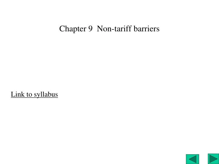 chapter 9 non tariff barriers
