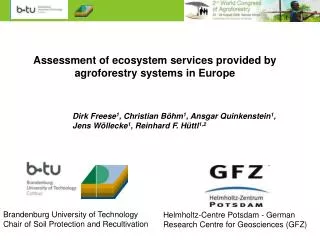 Assessment of ecosystem services provided by agroforestry systems in Europe