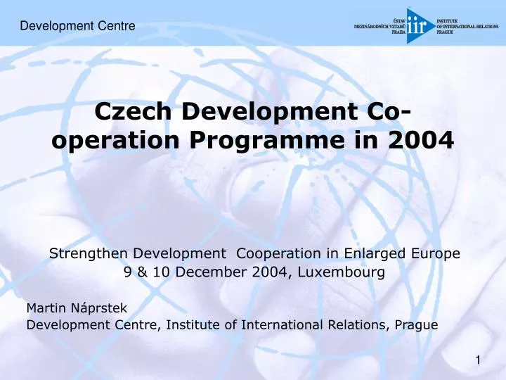 czech development co operation programme in 2004