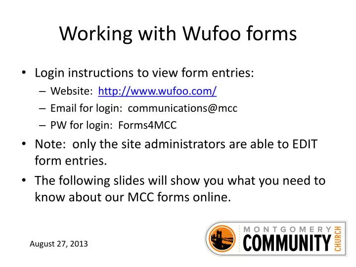 working with wufoo forms