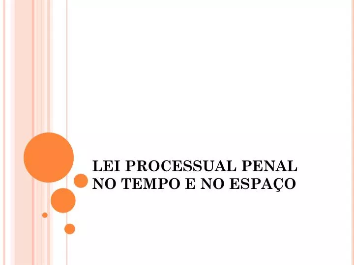 Ppt Lei Processual Penal No Tempo E No Espa O Powerpoint Presentation Id