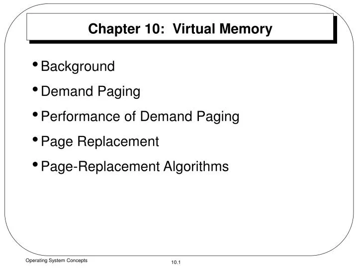 chapter 10 virtual memory