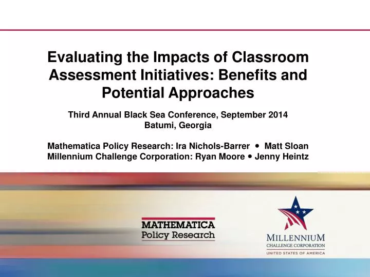 evaluating the impacts of classroom assessment initiatives benefits and potential approaches