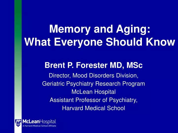 memory and aging what everyone should know
