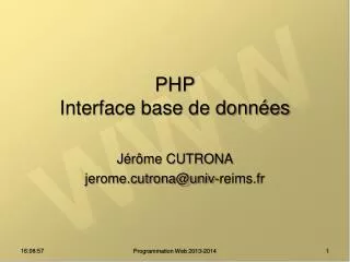 php interface base de donn es