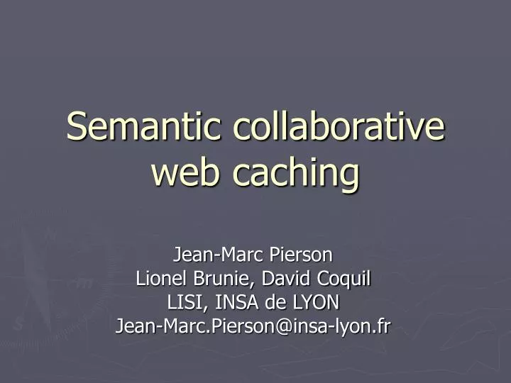 semantic collaborative web caching