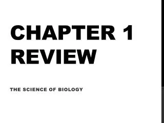 Chapter 1 review