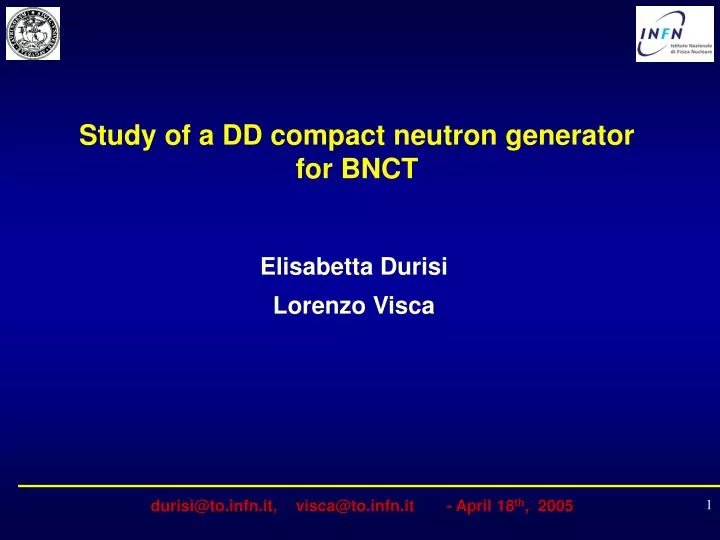 study of a dd compact neutron generator for bnct