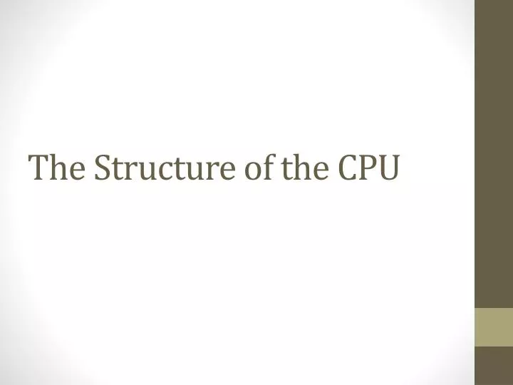 the structure of the cpu