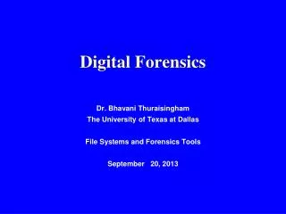 Digital Forensics