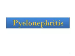 Pyelonephritis