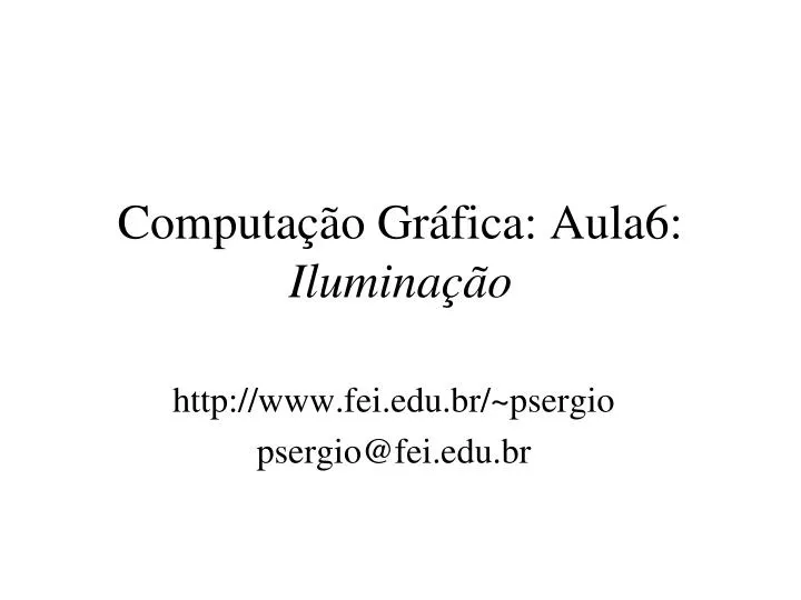 computa o gr fica aula6 ilumina o