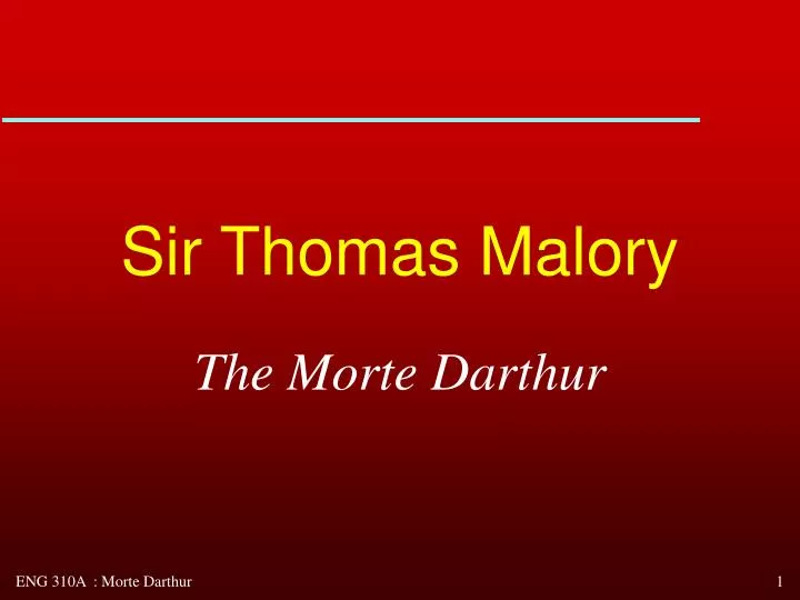 sir thomas malory