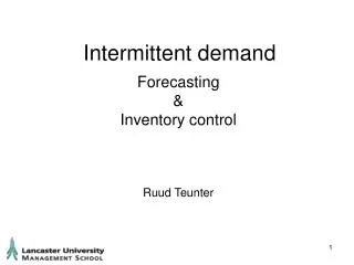 Intermittent demand