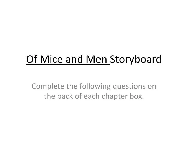 of mice and men storyboard