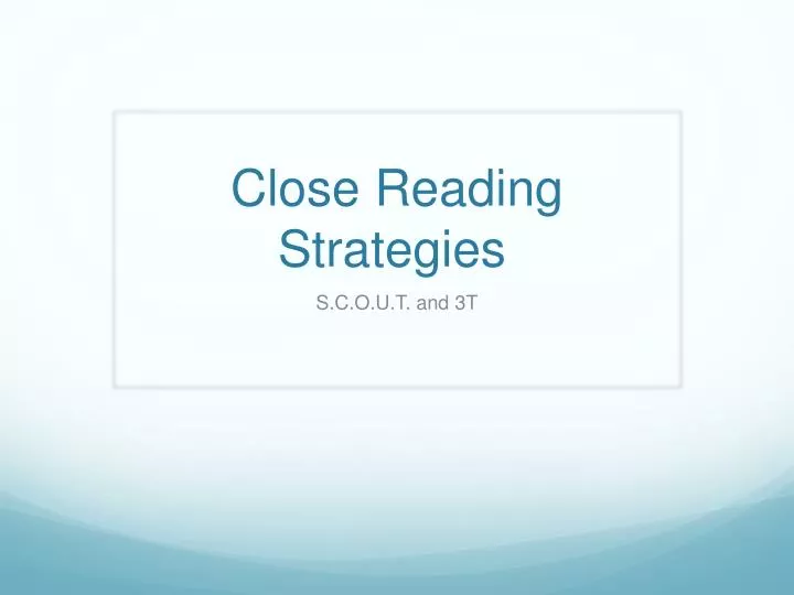 close reading strategies