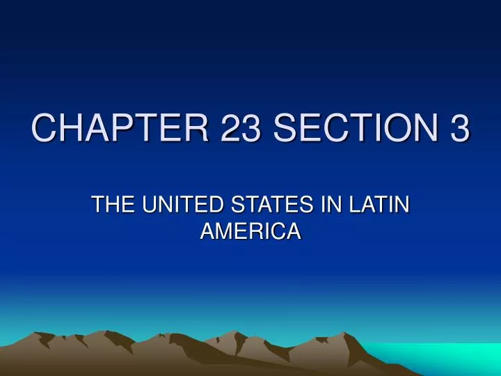 chapter 23 section 3