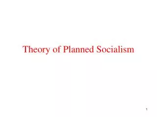 Theory of Planned Socialism