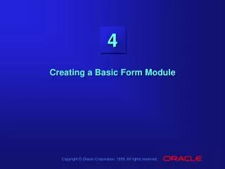 Creating a Basic Form Module