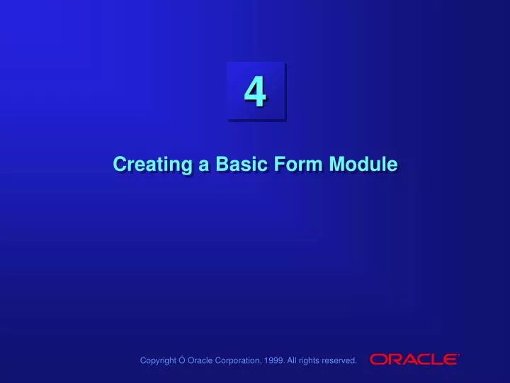 creating a basic form module