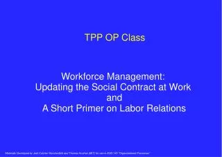 TPP OP Class