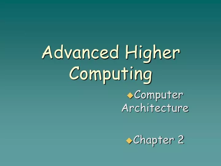 advanced higher computing