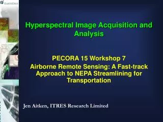 Hyperspectral Image Acquisition and Analysis