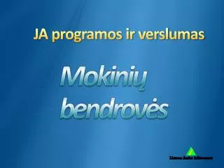 ja programos ir verslumas