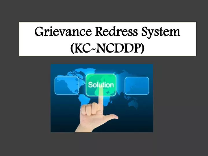 grievance redress system kc ncddp