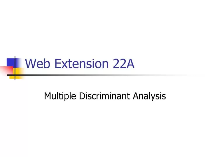 web extension 22a