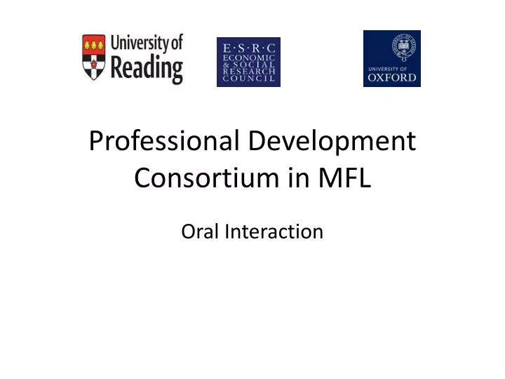 professional development consortium in mfl