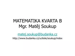 matematika kvarta b mgr mat j soukup