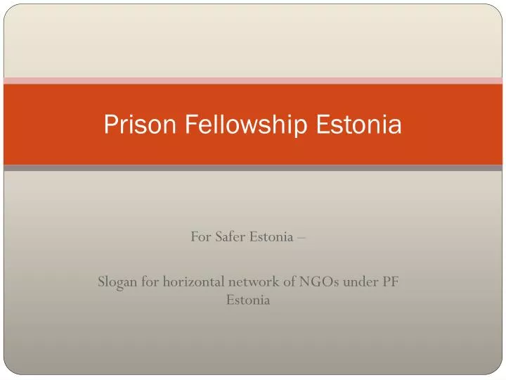 prison fellowship estonia