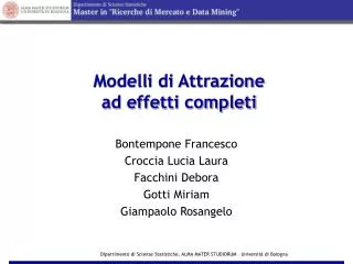 modelli di attrazione ad effetti completi