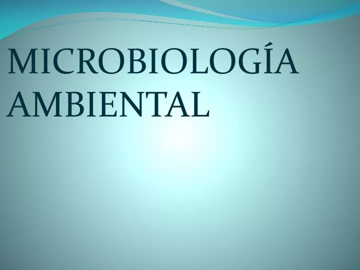 microbiolog a ambiental